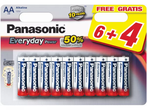 Panasonic "EVERYDAY Power" AA Blister*10, Alkaline, LR6REE/10B4F