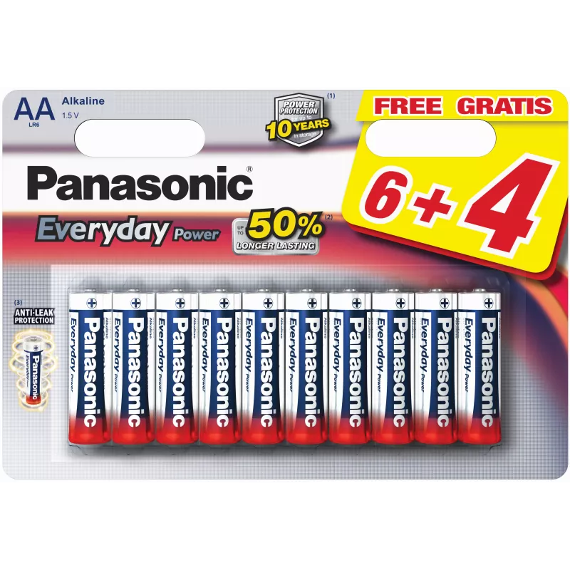 Panasonic "EVERYDAY Power" AA Blister*10, Alkaline, LR6REE/10B4F