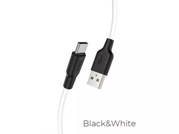 Hoco X21 Plus Silicone charging cable Type-C (2.0m) Black&White