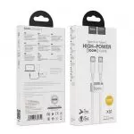 HOCO X51 Type-C to Type-C High-power 100W charging data cable (1m) white