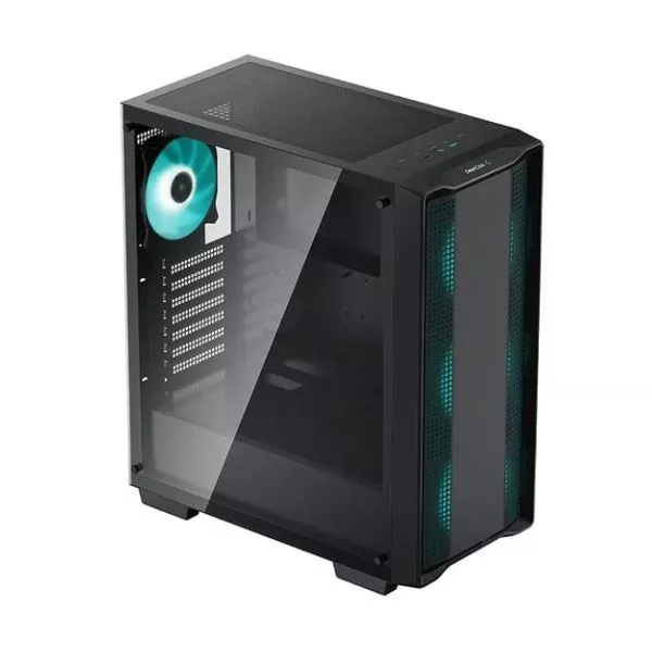 DEEPCOOL "CC560" ATX Case, with Side-Window Tempered Glass Side, without PSU, Tool-less, Pre-Installed LED Fans: Front 3X120mm, Rear 1X140mm,  2xUSB3.