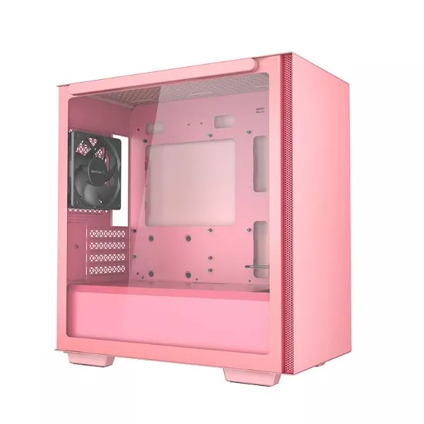 DEEPCOOL "MACUBE 110 PINK" Micro-ATX Case, with Side-Window (Tempered Glass Side Panel), without PSU, Tool-less, 1 fans pre-installed (1x120mm DC fan)