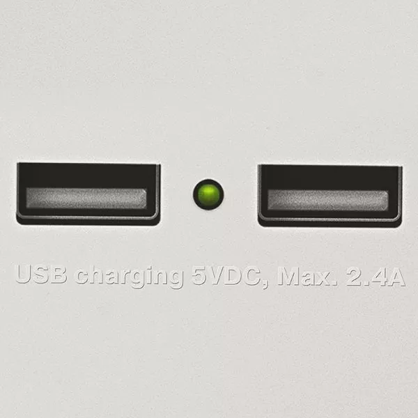 Surge Protector  5 Sockets, 1.8m,  Sven SF-05LU, 2 USB ports charging (2.4A), White