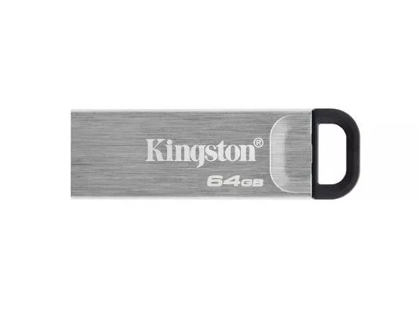 64GB USB3.2  Kingston DataTraveler Kyson Silver (DTKN/64GB), Metal casing, Compact and lightweight (Read 200 MByte/s)