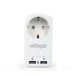 Universal USB charger, Out:5V / 2.1A, CEE 7/4, In: Schuko CEE 7/4, White, EG-ACU2-01-W