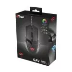 Trust Gaming GXT 101 Gav Mouse, 600 - 4800 dpi, 6 button, Illuminated logo in continuously changing