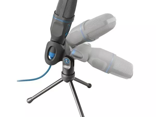Trust Mico USB Microphone for PC and laptop,USB microphone on tripod stand that works with 3.5 mm an