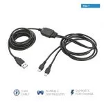 Trust GXT222 Duo Charge cable PS4