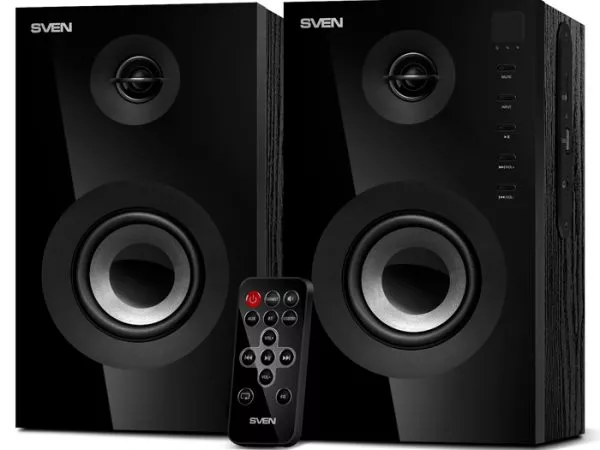Speakers SVEN "SPS-615" Black, 2.0 / 2x10W RMS, Bluetooth v. 2.1 +EDR, USB flash, SD card, remote co