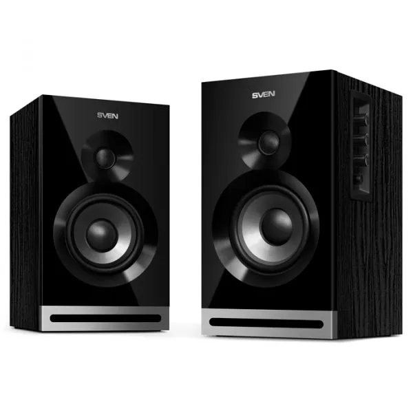 Speakers SVEN "SPS-705" Black, 2.0 / 2x20W RMS, Bluetooth, Control panel on the active speaker side