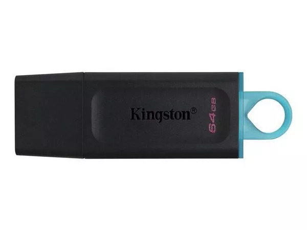 64GB USB3.2  Kingston DataTraveler Exodia Black/Blue, (Read 100 MByte/s, Write 12 MByte/s)