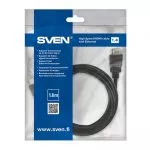 Cable HDMI to HDMI  1.8m SVEN male-male, Ethernet 19m-19m (V1.4), Black