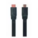 Cable HDMI to HDMI  3.0m Gembird FLAT male-male, 19m-19m (V1.4), Black