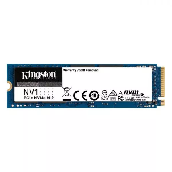 M.2 NVMe SSD  500GB Kingston  NV1 [PCIe 3.0 x4, R/W:2100/1700MB/s, 120TBW, 3D-NAND TLC, SNVS/500G ]