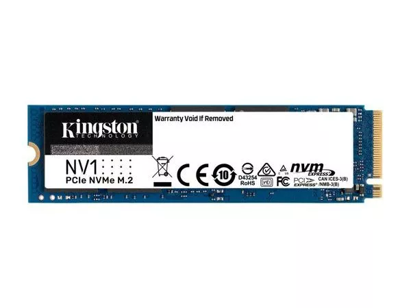 M.2 NVMe SSD 1.0TB  Kingston  NV1 [PCIe 3.0 x4, R/W:2100/1700MB/s, 240TBW, 3D-NAND TLC]