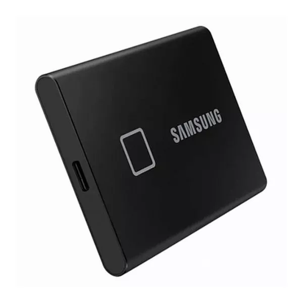 1.0TB (USB3.2/Type-C) Samsung Portable SSD T7 Touch, FP ID, Black (85x57x8mm, 58g, R/W:1050MB/s)