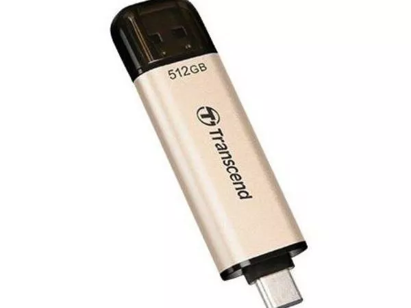 512GB USB3.1/Type-C Flash Drive  Transcend "JetFlash 930C", Gold, Classic Cap, OTG (R/W:420/400MB/s)