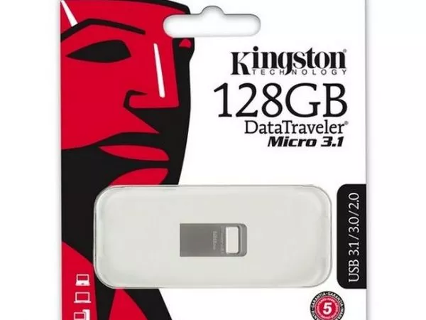 128GB USB3.1 Flash Drive Kingston DataTravaler Micro "DTMC3", Ultra-small Metal Case (DTMC3/128GB)