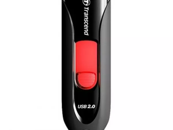 16GB USB2.0 Flash Drive Transcend "JetFlash  590", Black, Slider (R/W:18/6MB/s)
