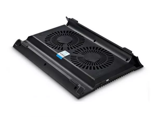 DEEPCOOL "N8 BLACK", Notebook Cooling Pad up to 17", 2 fan - 140mm, 1000rpm,