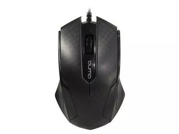Mouse Qumo M14, Optical,1000 dpi, 3 buttons, Ambidextrous, Black, USB