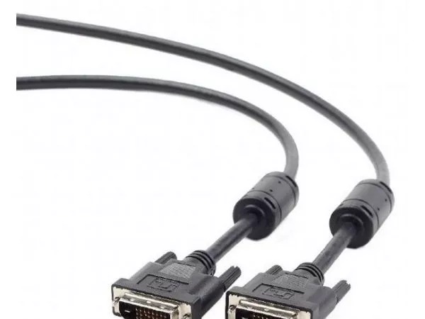 Cable DVI M to DVI M, 1.8m, Cablexpert DVI-D Dual link with ferrite, CC-DVI2-BK-6