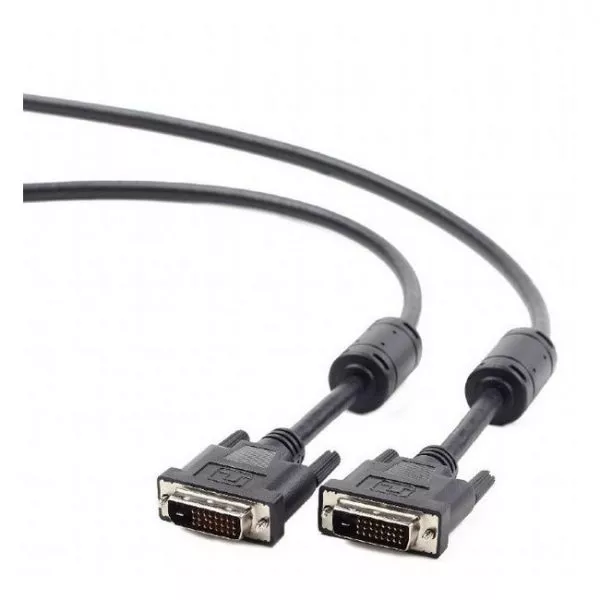 Cable DVI M to DVI M, 1.8m, Cablexpert DVI-D Dual link with ferrite, CC-DVI2-BK-6
