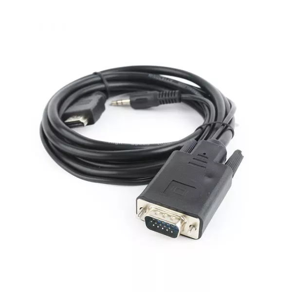Cable HDMI to VGA+3.5mm jack 3.0m Cablexpert male-male, V1.4, Black, A-HDMI-VGA-03-10