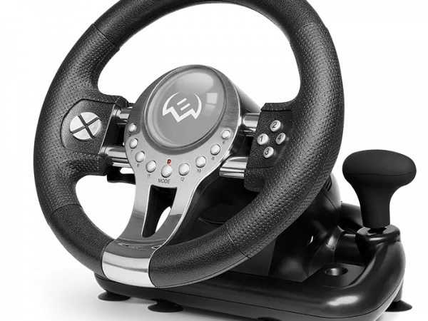 Wheel  SVEN GC-W800, 10", 180 degree, Pedals, Tiptronic, 2-axis, 12 buttons, Vibration feedback, USB