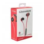 Gaming Headset HyperX Cloud Earbuds, 14mm driver, 65 Ohm, 20-20000hz, 116db, 19g.,3.5mm(4pin), Red