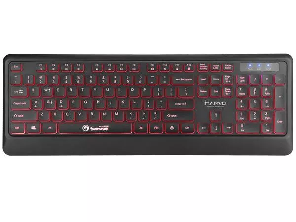 MARVO "K627", Gaming Keyboard, 114 keys, 10 multimedia keys, 10 anti-gosting keys, backlight: 3 colo
