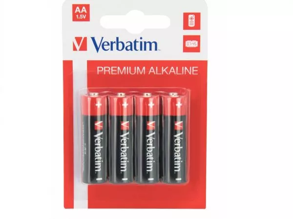 Verbatim Alcaline Battery  AA, 4pcs, Blister pack