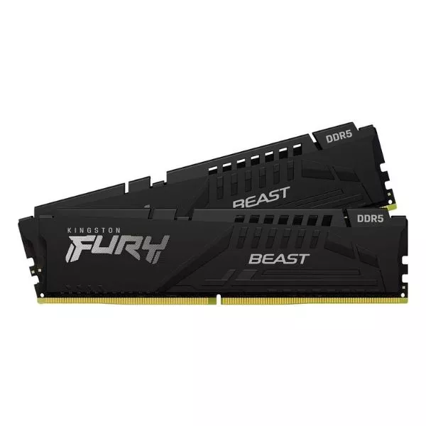 64GB DDR5-5200MHz  Kingston FURY Beast (Kit of 2x32GB) (KF552C40BBK2-64), CL40-40-40, 1.25V, Black