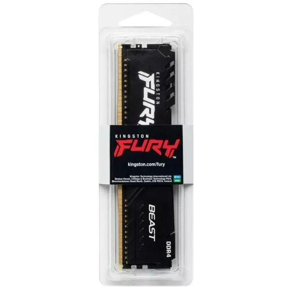 16GB DDR4-3200  Kingston FURY Beast (KF432C16BB/16), PC25600, CL16, 1.35V, Auto-overclocking, Asymmetric BLACK low-profile heat spreader, Intel XMP Re