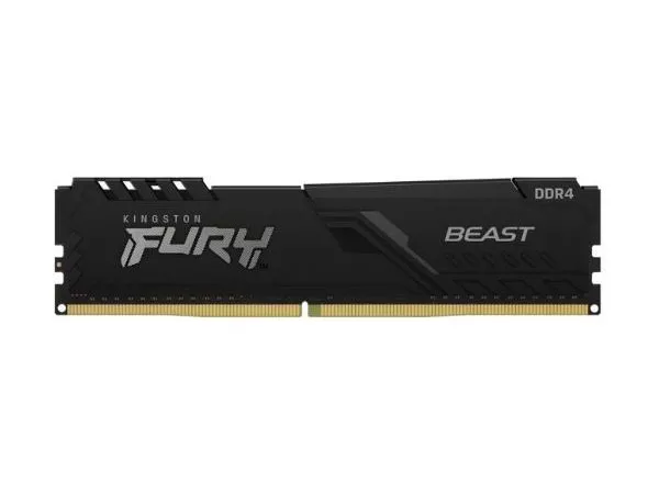 32GB DDR4-2666  Kingston FURY® Beast DDR4, PC21300, CL16, 1.2V,  Auto-overclocking, Asymmetric BLACK low-profile heat spreader, Intel XMP Ready (Extre