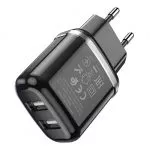 Hoco N4 Aspiring dual port charger black