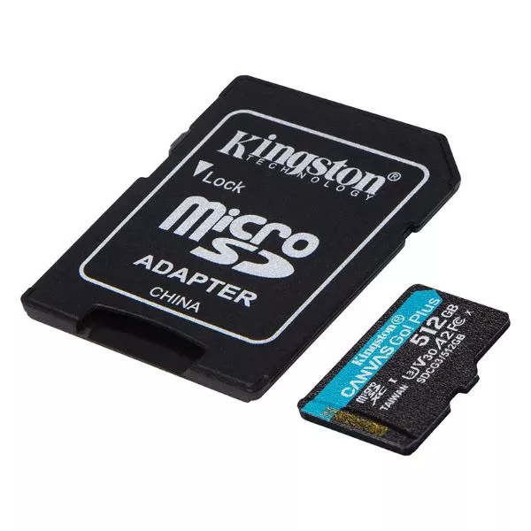 512GB microSD Class10 UHS-I U3 (V30) Kingston Canvas Cangas Go Plus, Ultimate, Read: 170Mb/s, Write: