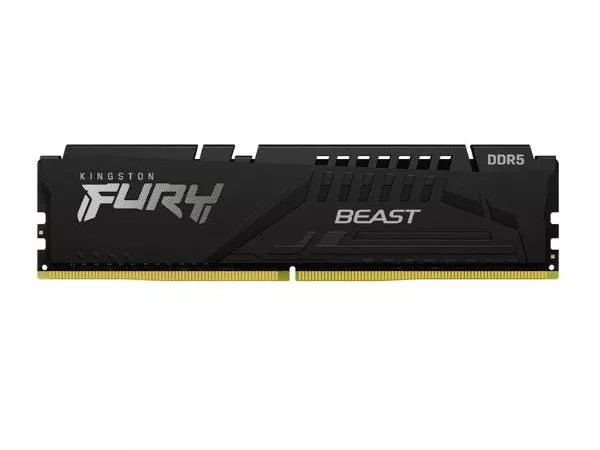 8GB DDR5-4800 Kingston FURY® Beast DDR5, PC38400, CL38, 1.1V, 1Rx16, Auto-overclocking, Asymmetric BLACK low-profile heat spreader, Intel XMP 3.0 Rea