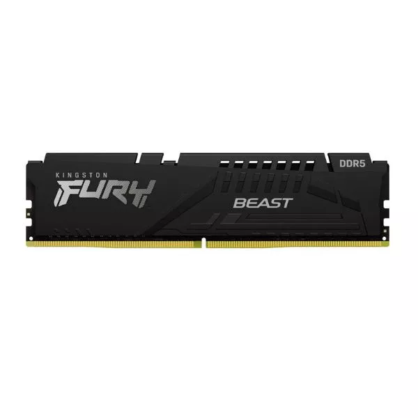 8GB DDR5-4800 Kingston FURY® Beast DDR5, PC38400, CL38, 1.1V, 1Rx16, Auto-overclocking, Asymmetric BLACK low-profile heat spreader, Intel XMP 3.0 Rea