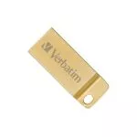 64GB USB3.0  Verbatim Metal Executive, Gold, Metal casing, Compact and lightweight, Metal ring included (Read 80 MByte/s, Write 25 MByte/s)