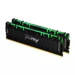 16GB (Kit of 2*8GB) DDR4-3200  Kingston FURY® Renegade DDR4 RGB, PC25600, CL16, 1.35V, BLACK Large heat spreader, Dynamic RGB effects featuring Kingst