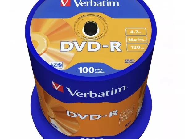 Verbatim DataLifePlus DVD-R AZO 4.7GB 16X MATT SILVER SURFAC - Spindle 100pcs.