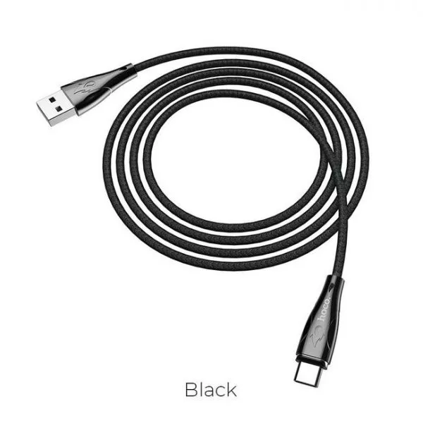 Hoco U75 Blaze magnetic charging data cable for Type-C (1.2m) Black
