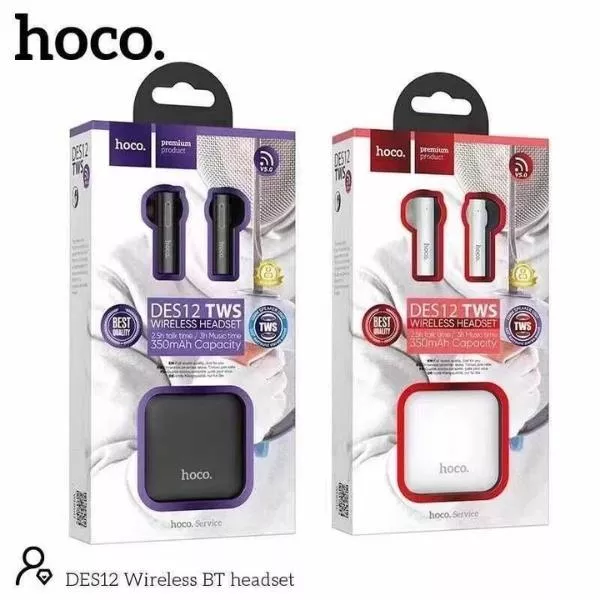 HOCO DES12 Wireless BT headset White фото
