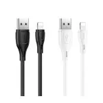 HOCO X61 Ultimate silicone charging data cable for iPhone black