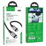 HOCO US01 USB3.1 GEN2 10Gbps 100W super-speed HD data transmission and charging cable (L=1.2m) black