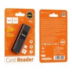 HOCO HB20 Mindful 2-in-1card reader (USB2.0) black фото