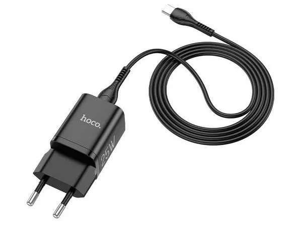 HOCO N19 Rigorous PD25W charger set (Type-C to Type-C) (EU) black
