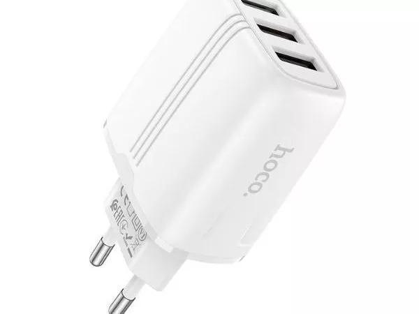 HOCO N15 Amazing three-port charger (EU) white