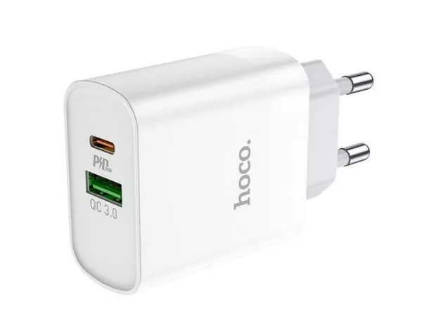 HOCO C80A Rapido PD20W+QC3.0 charger (EU) white